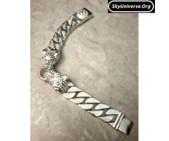 Leopard double head Sterling silver bracelet