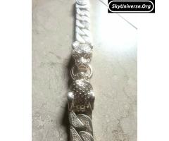 Leopard double head Sterling silver bracelet - 2