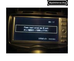 Please insert correct map SD card for Toyota