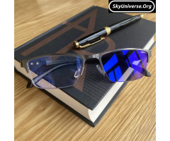 Photochromic Anti-Blue Light Blue Reflective Glasses.