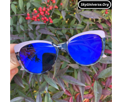 Female Photochromic Anti-Blue Light Blue Reflective Glasses - 3