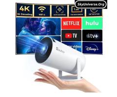 HD Smart Projector – Portable 720p WiFi6 Android 11 Mini Cinema with Bluetooth & Auto Keystone - 2