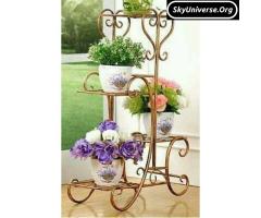 Metallic racks and flower stands - 2