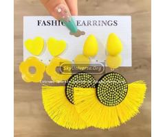Yellow earring set