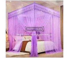 Purple 4stand mosquito net