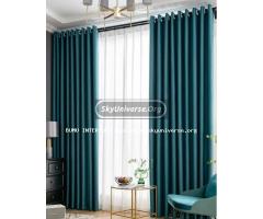 Turquoise curtains