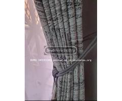 Hexagon black curtains