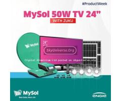 24" Solar TV with 4 lights for installment payment