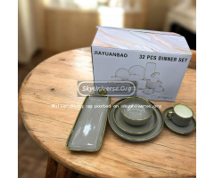 JIAYUANBAO 32PCS Premium Porcelain Dinner Set – Model JE7782-L1 - 6