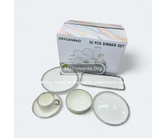 JIAYUANBAO 32PCS Premium Porcelain Dinner Set – Model JE7782-L1 - 8