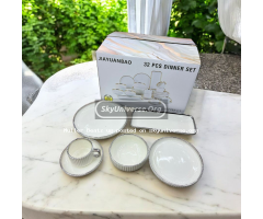 JIAYUANBAO 32PCS Premium Porcelain Dinner Set – Model JE7782-L1 - 10