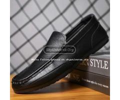 Casual Moccasins with rubber sole-black