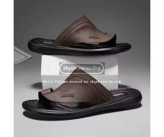 Casual sandals, open toe shoes, flat shoes with rubber sole-Brown - 3