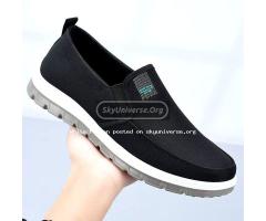 Men’s Sneakers – Canvas, Rubber Outsole, Breathable & Anti-Slip