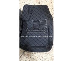 Black Leather Luxury Car Floor Mats/ Carpets - 5