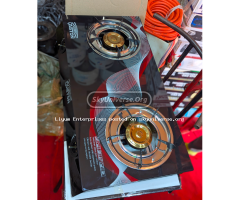 Auto Hard glass Double Caston gas cooker