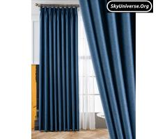 Dark blue Curtains metallic