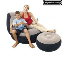 Intex air chair/sofa with footrest and a pump