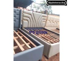 Elegant 5*6 leather dressed beds