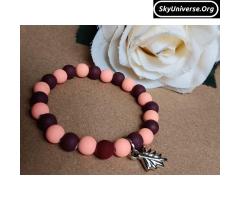 Brown and light peach bracelet