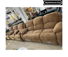 Fabric recliner sofas