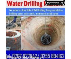 Experts in drilling boreholes, deep well,