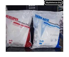 Fixer and developer powder